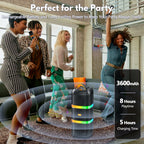 Karaoke Machine for Aldult, Portable Speaker Bluetooth for Outdoor Parties with 2 Microphones, 3 Subwoofer, T29-T