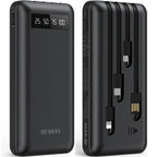 20000Mah Power Bank Portable Charger with Cables Compatible for Iphone, Android Cell Phone