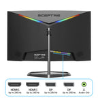 Curved 24.5-Inch Gaming Monitor up to 240Hz 1080P R1500 1Ms Displayport X2 HDMI X2 Blue Light Shift Build-In Speakers, Machine Black 2023 (C255B-FWT240)