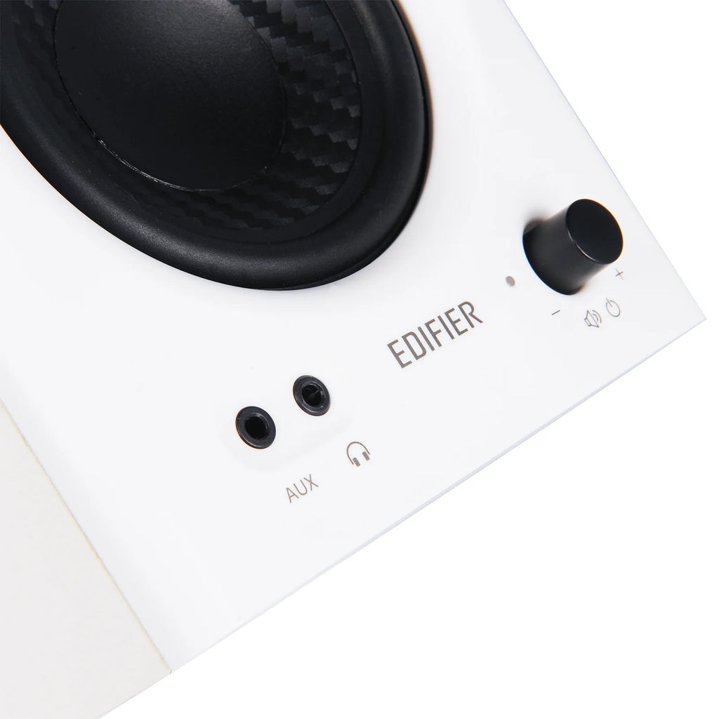MR4 Powered Studio Monitor Speakers, White (Pair)