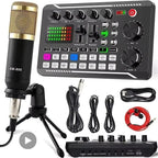 Professional Mic Microphone Wireless Sound Mixer Card Bluetooth Voice Changer for PC Condenser USB Wired Digital Live Soundcard