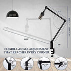 IXTECH Boom Arm - Adjustable 360 Rotatable Microphone Arm - Sturdy Stainless Steel Mic Arm Desk, Table Stand - Foldable Scissor Arm - Stable Microphone Mount Arms for Radio Studio, Podcast, Gaming