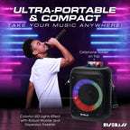 Risebass Portable Karaoke Machine with 2 Wireless Microphones - 